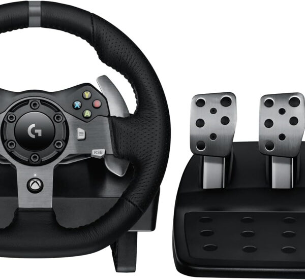 Logitech G G920 Driving Force Racing Wheel and Floor Pedals, Real Force Feedback, Stainless Steel Paddle Shifters, Steering Wheel Cover for Xbox Series X|S, Xbox One, PC, Mac - Black