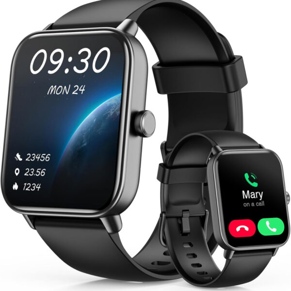 Smart Watch for Men Answer/Make call & Alexa Built-in, 1.8" Fitness Watch Women with 100+ Sport Modes & IP68 Waterproof, Fitness Tracker with Heart Rate Sleep Monitor, Step Counter for iOS Android