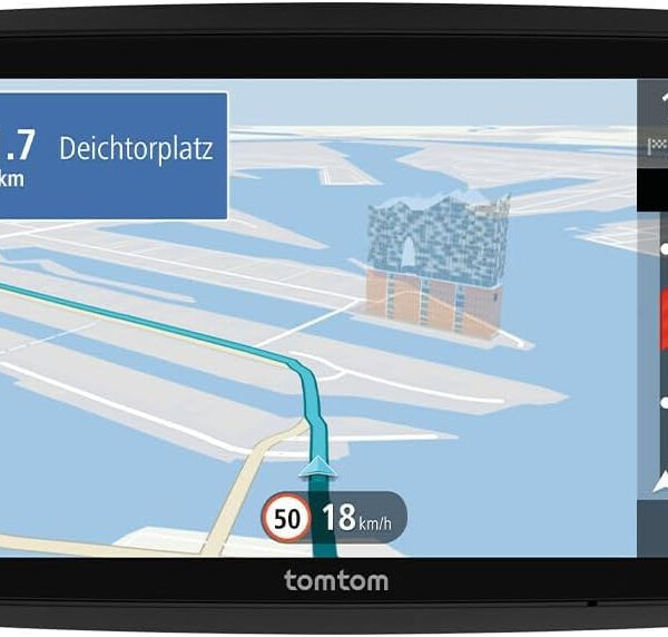 TomTom Car Sat Nav GO Advanced (6 Inch, with Traffic Information, Speed Cam Alert Trial, World Map Updates Included, Updates via WiFi, Moving Lane Guidance, Visual Cues, Integrated Reversible Mount)