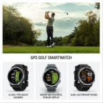 Garmin Approach® S44, Essential Golf GPS Smartwatch, AMOLED Display, On-Course Features, Silver Aluminum Bezel with Black Silicone Band - Image 2
