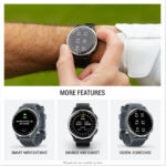 Garmin Approach® S44, Essential Golf GPS Smartwatch, AMOLED Display, On-Course Features, Silver Aluminum Bezel with Black Silicone Band - Image 4