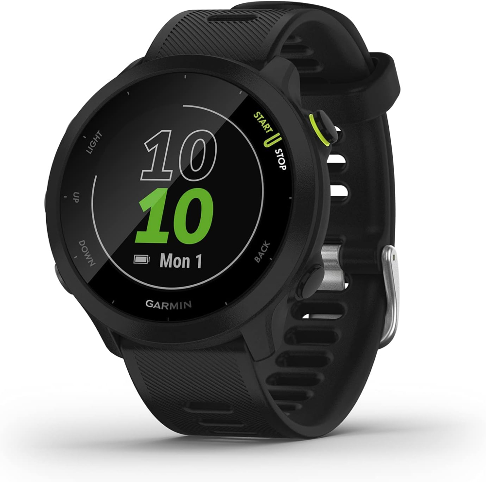 Garmin [Renewed] Forerunner 55 GPS 42mm Running Smartwatch, Easy to use, Lightweight, Training Guidance, Safety & Tracking Features, Black (Renewed)
