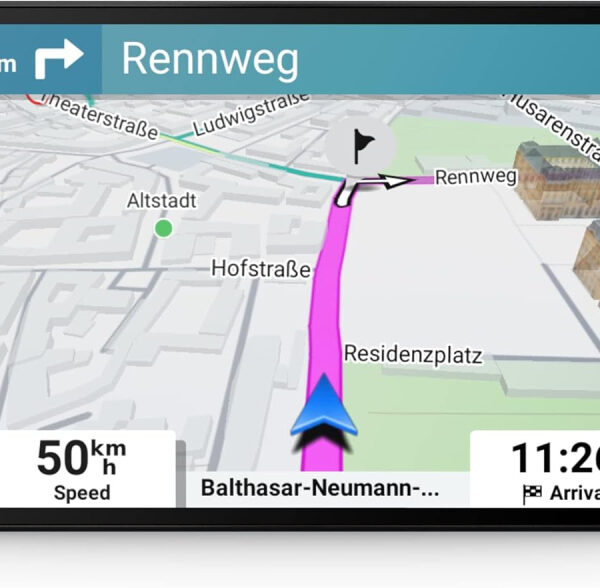 Garmin DriveSmart 76,GPS Sat Nav, 7" Display, Map Updates for UK, Ire and Full Europe, Live Traffic via app, Bluetooth Hands-free Calling,Voice Commands/Smart Features