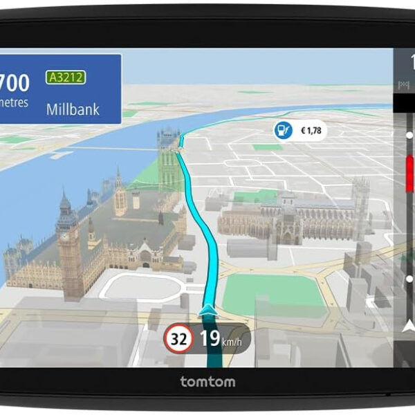 TomTom Campervan and Caravan Sat Nav GO Camper Max 2nd gen. (7" screen with camper and caravan POIs, updates via Wi-Fi, TomTom Traffic, saving vehicle profiles, world maps, avoid low emission zones)