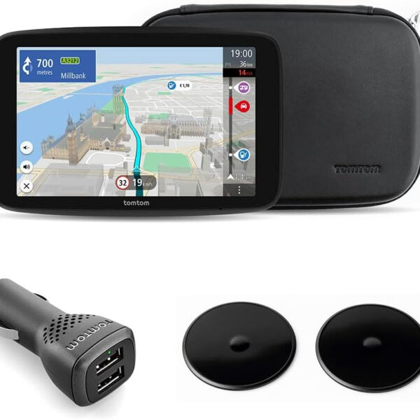 TomTom Campervan and Caravan Sat Nav GO Camper Max 2nd Premium Pack (7" screen with camper&caravan POIs, updates via Wi-Fi, TomTom Traffic, saving vehicle profiles, world maps, premium accessories)
