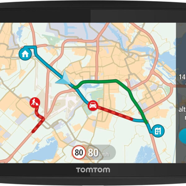 TomTom GO Essential navigation device - 5 inch, traffic jam prevention thanks to TomTom traffic, map updates Europe, updates via Wi-Fi (Renewed)