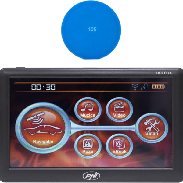 GPS navigation system PNI L807 PLUS 7 inch screen, 800 MHz, 256MB DDR, 8GB with sticky Pad Blue included