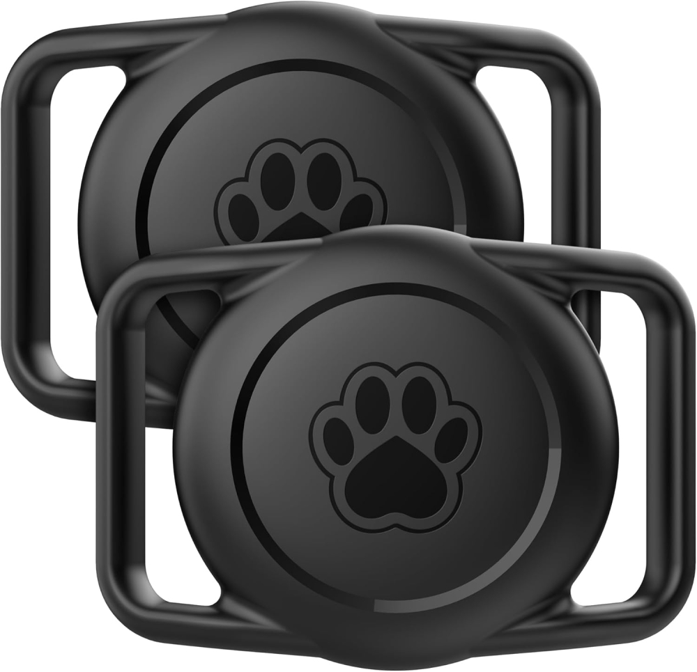 for Apple Airtag Dog Collar Holder,2pack Waterproof Air tag Cat Collar,Soft Silicone Airtag case Dogs&Cats,for Apple Air Tag Holder for Pet Collar -Fits≤ 1.2" Width Collar