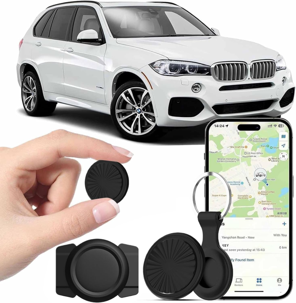GPS Tracker for Vehicles, Portable Car Tracker Compatible with All Mobile Device, Global Car Hidden Locator With Magnetic silicone Case, No Need Monthly Fee/Subscription/SIM Card, 7 day Track Playback