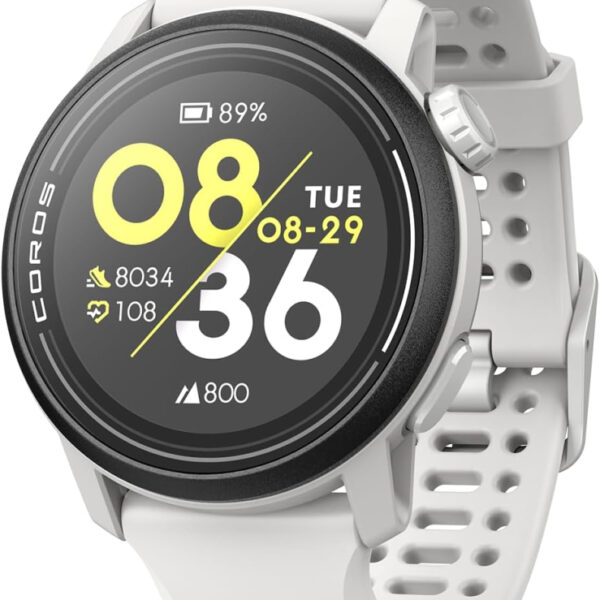 COROS PACE 3 GPS Sport Watch, Lightweight Running Watch, 17-Day Battery Life, Accurate GPS, Heart Rate Monitor, Navigation, Sleep Tracking, Training Plan, Run, Bike, and Ski (White Silicone)