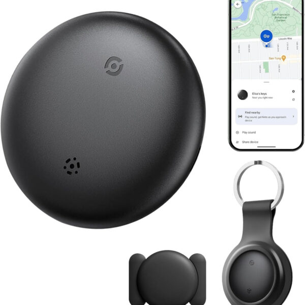 Android Tracker Tag compatible with Google Find My (Find Hub), Smart Tag replaceable battery (Android Only), IP68 Waterproof, Item Finders for wallets, bikes, keys, luggage, and backpacks (1 pack)