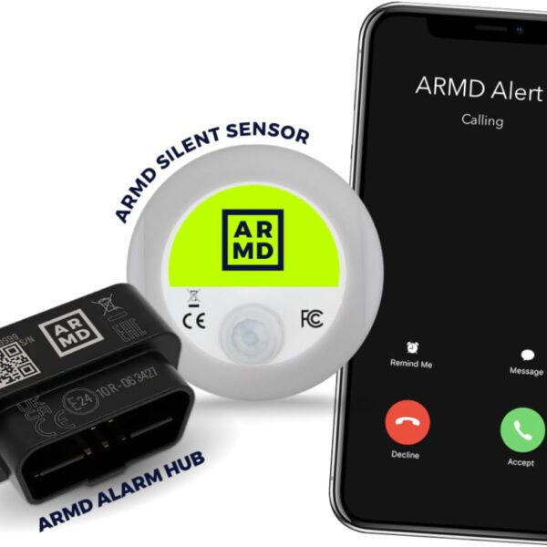 ARMD Guard, Smart Van Alarm and Tracker, Wire Free Motion Detector calls Mobile Phone, Real-time GPS Locator, Fleet View, easy Set-up, SIM Card and Data Included