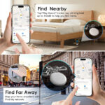 Tags-4 Pack Tracker Work with Apple Find My (iOS Only),Track Keys Wallet Luggage Backpack Suitcase,Battery Replaceable Super Lightweight Item Finders with 4 Keyrings,Lanyards and IPX8 Cases (4) - Image 7