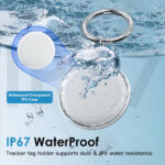 Tags-4 Pack Tracker Work with Apple Find My (iOS Only),Track Keys Wallet Luggage Backpack Suitcase,Battery Replaceable Super Lightweight Item Finders with 4 Keyrings,Lanyards and IPX8 Cases (4) - Image 9