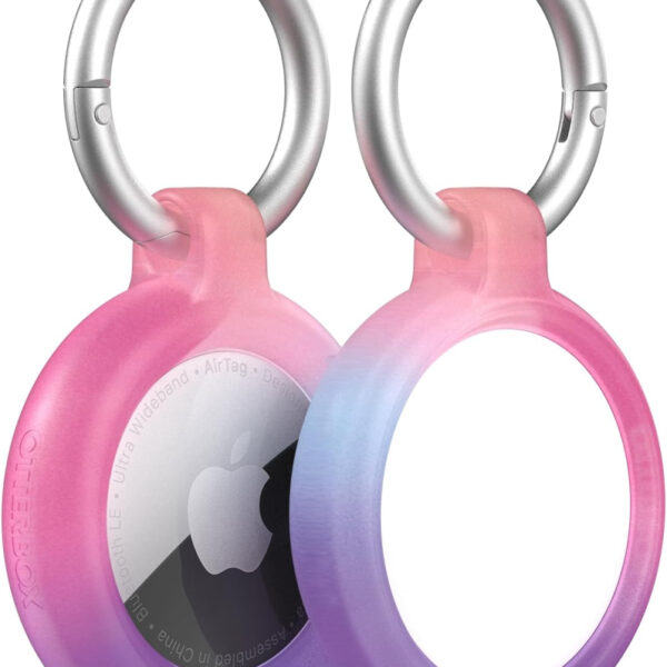 OtterBox AirTags Holder for AirTag, Shockproof, Drop Proof, Ultra-Slim, Rugged, Protective Thin Case for Apple AirTags, Includes Two Carabiners, Eos