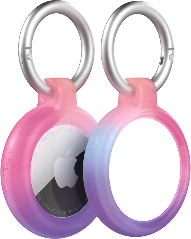 OtterBox AirTags Holder for AirTag, Shockproof, Drop Proof, Ultra-Slim, Rugged, Protective Thin Case for Apple AirTags, Includes Two Carabiners, Eos