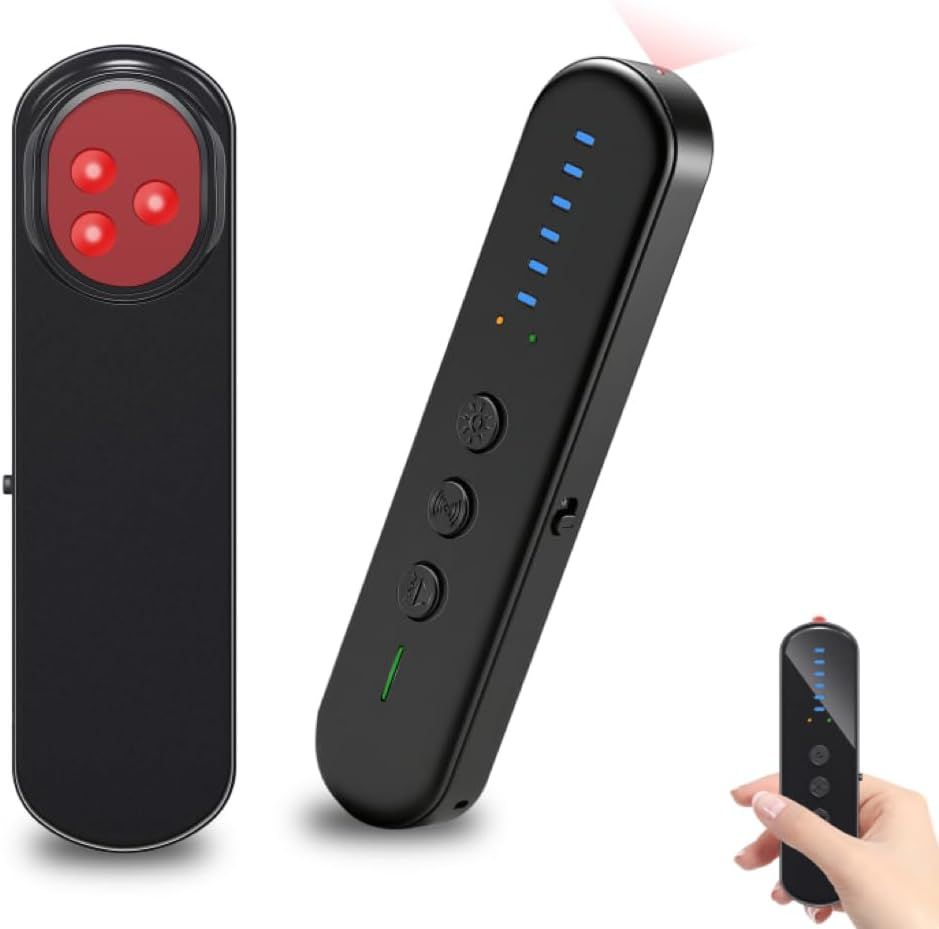 Bug Detector, Camera Detector RF Wireless GPS Tracker Finder Detector Bug Detection Hidden Camera 5 Modes for Hotel Home Office Travel Hidden Camera Detector (DE-S501)