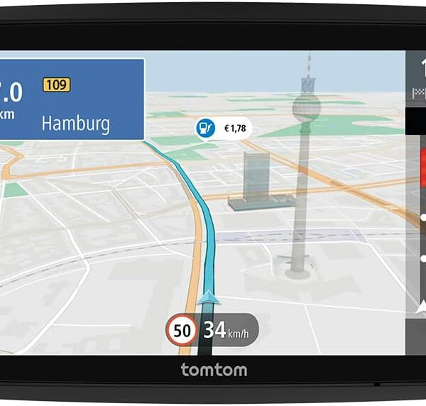 TomTom Campervan and Caravan Sat Nav GO Camper Tour 2nd gen (6" screen with Campervan and Caravan POIs, TomTom Traffic and 6-months Speedcamera alerts, Europe Maps, Moving lane guidance)