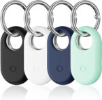 Samsung Galaxy SmartTag 2 4 Piece Soft Silicone Case Cover with Keychain for Samsung Galaxy SmartTag 2 - Anti-S