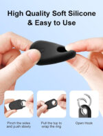 Samsung Galaxy SmartTag 2 4 Piece Soft Silicone Case Cover with Keychain for Samsung Galaxy SmartTag 2 - Anti-S - Image 8