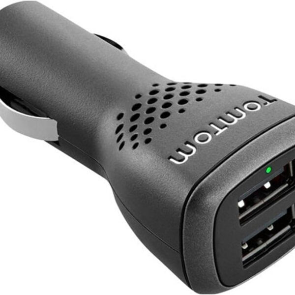 TomTom High Speed Dual Car Charger, 2.4A per port for all TomTom Sat Navs and any other devices that charge with USB such as Smartphones or Tablets (e.g. iPhone, Samsung etc)