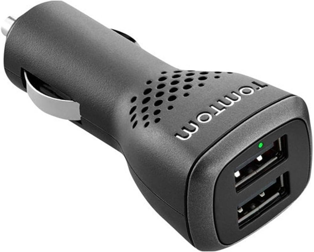 TomTom High Speed Dual Car Charger, 2.4A per port for all TomTom Sat Navs and any other devices that charge with USB such as Smartphones or Tablets (e.g. iPhone, Samsung etc)