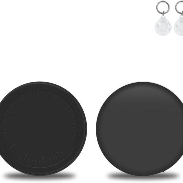 2PACK-Android Air Tracker Tag (Certified Google Not for iOS and Huawei), android Smart Bluetooth Tracking Compatible with Google Find My for Key, Luggage, Backpack, Replaceable Battery-BLACK