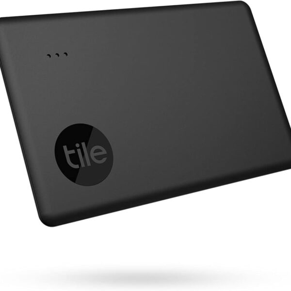 Tile Slim (2022) Bluetooth Item Finder, 1 Pack, 60m finding range, 3 year battery, works with Alexa and Google Home, iOS and Android Compatible, Find your Keys, Wallets, Purses & More, Black