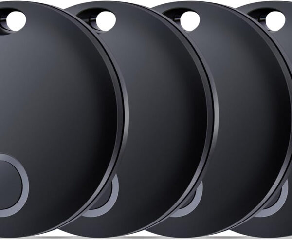 Reyke Smart Tag,Luggage Tracker Compatible with Apple Find My (iOS Only),Item Locator for Keys, Backpack,Luggage,Suitcases, Wallet, IP67 Waterproof, 4 Pack