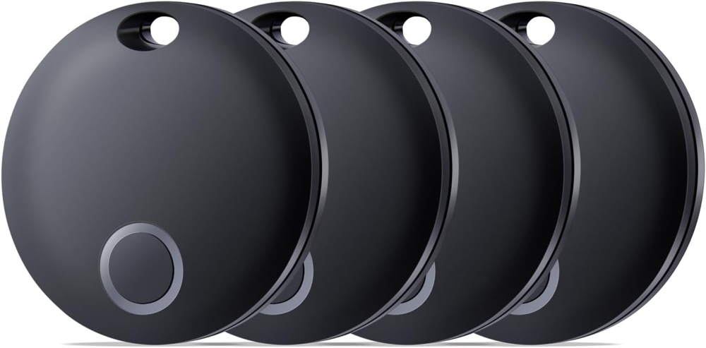 Reyke Smart Tag,Luggage Tracker Compatible with Apple Find My (iOS Only),Item Locator for Keys, Backpack,Luggage,Suitcases, Wallet, IP67 Waterproof, 4 Pack