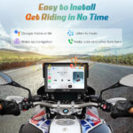 Motorcycle CarPlay Screen Carpuride W502B for BMW R1200GS/R1250GS/S1000XR – 5" IP67 Waterproof Touchscreen, Wireless Android Auto & CarPlay, GPS Navigation, Dual Bluetooth, Enhanced Bass EQ - Image 3