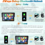 Motorcycle CarPlay Screen Carpuride W502B for BMW R1200GS/R1250GS/S1000XR – 5" IP67 Waterproof Touchscreen, Wireless Android Auto & CarPlay, GPS Navigation, Dual Bluetooth, Enhanced Bass EQ - Image 4