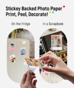 Liene Zink Photo Paper 2x3", Premium Printer Paper (50 Sheets) With Adhesive Back, Waterproof, Smudge Proof, Tear Proof, Instant Photo Paper Compatible With 2x3" Photo Printer Scrapbook - Image 4