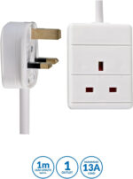 PRO ELEC PEL00898 1 Gang Extension Lead 1m, White - Image 6