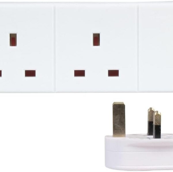 PRO ELEC PELB1509 2 Gang Extension Lead White, 2m