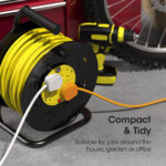 SLx Outdoor Extension Lead, 50m, 4 Socket Extension Reel, Heavy Duty Extension Cable, Thermal Cut Out, Extension Lead for Garden lawn mower Office, 13A Fused UK Plug - Image 4