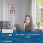 PRO ELEC 2-Gang Extension Lead | 500mm Cable | 13A | UK Plug | White – PELB1403 - Image 5