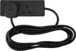 PRO ELEC PELB1737 2 Gang Extension Lead Black, 3m