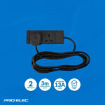 PRO ELEC PELB1737 2 Gang Extension Lead Black, 3m - Image 9