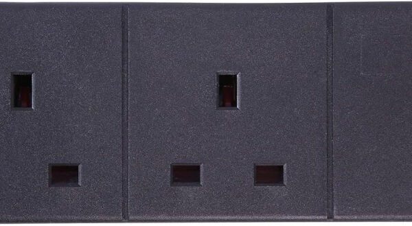 PRO ELEC 2 Gang Extension Lead, 13A UK Plug, 240V, 5m Cable – PELB1738