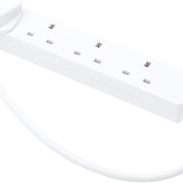 PRO ELEC PELB1901 4 Gang Extension Lead 0.5m, White