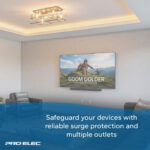 PRO ELEC PELB1989 2-Gang Extension Lead with Surge Protection, 1m, Black - Image 9