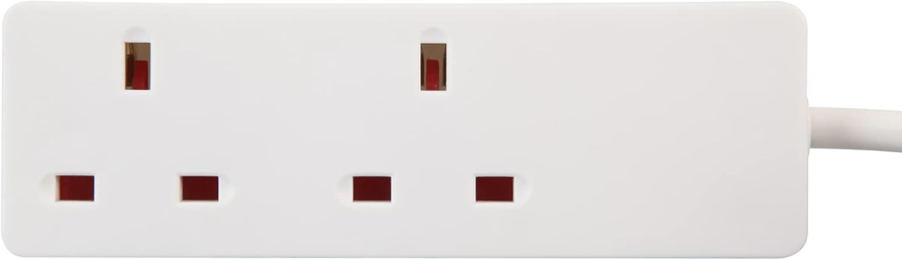 PRO ELEC PELB1913 2 Gang Extension Lead White, 2m