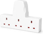 13A 3 Gang UK 3-Pin Power Adapter Multi Plug Socket Extender, Compact Cable-Free Design, BS 1363-3 Certified for Home, Kitchen & Office Use