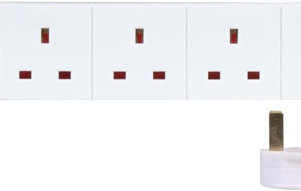 PRO ELEC PELB1808 4 Gang Extension Lead 15m, White