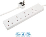 PRO ELEC PELB1808 4 Gang Extension Lead 15m, White - Image 6