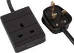 Pro Elec PEL00517 1m 13 A 1 Way Gang Single Socket Power Mains Extension Lead Cable - Black - Image 5