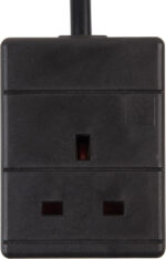 Pro Elec PEL00517 1m 13 A 1 Way Gang Single Socket Power Mains Extension Lead Cable - Black