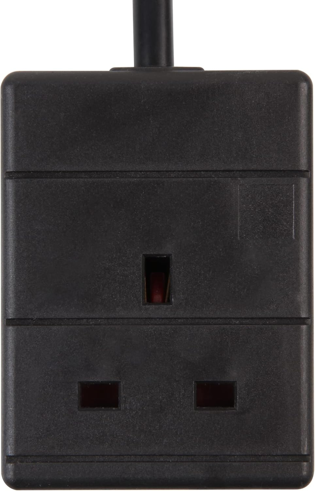 Pro Elec PEL00517 1m 13 A 1 Way Gang Single Socket Power Mains Extension Lead Cable - Black