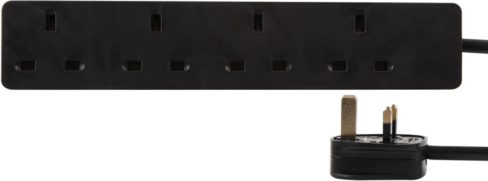 PRO ELEC PELB1413 4-Gang Extension Lead, 20m, Black